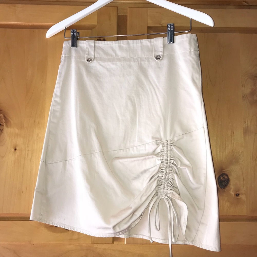 Khaki Ruched Skirt | Small